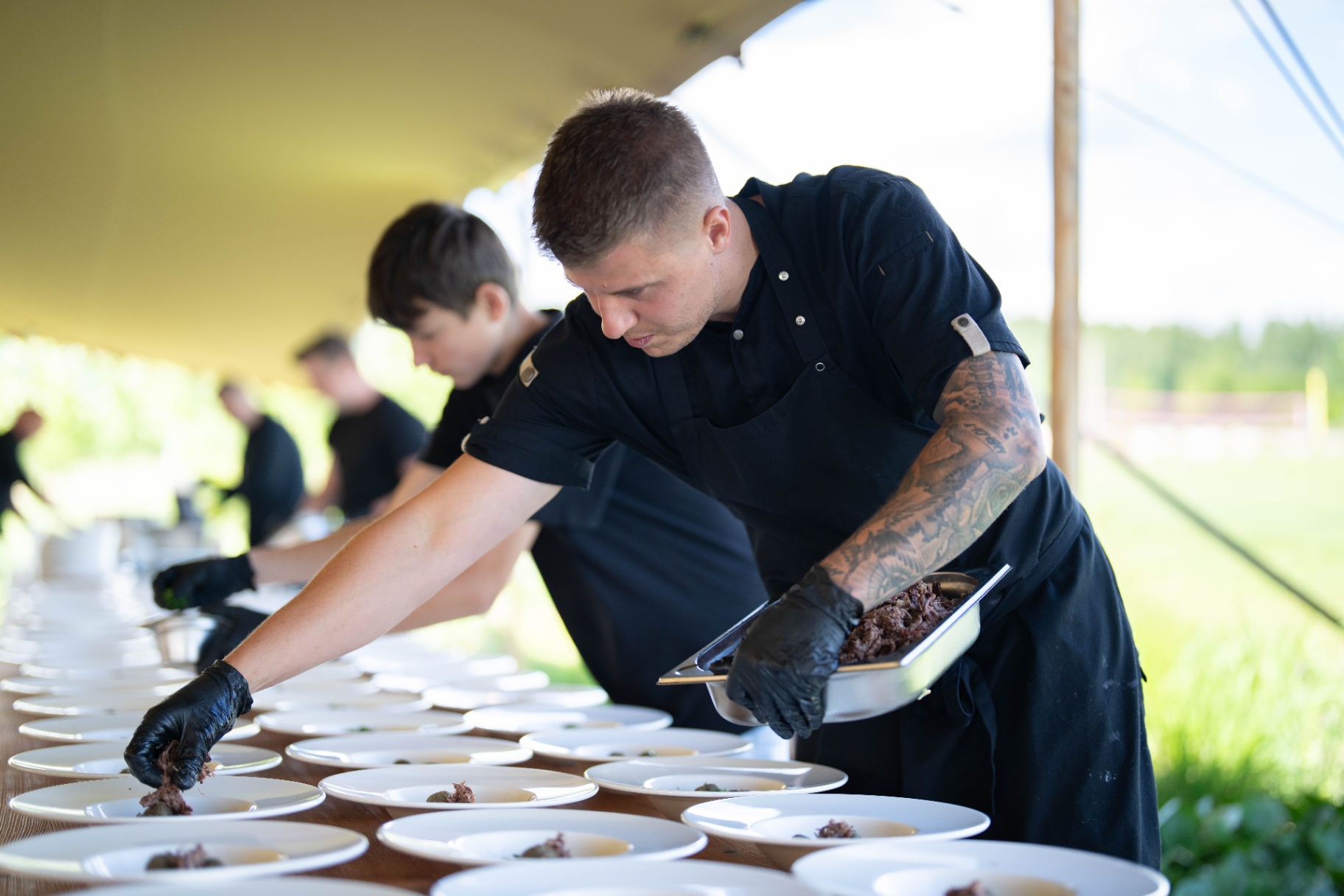 Servisní detail z cateringu